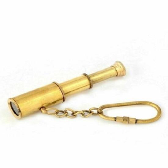 Лот из 10 штук латунный брелок телескоп морской подзорная труба брелок кольцо для ключей