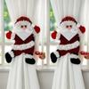 Deer Christmas Curtain Tiebacks Santa Claus Xmas Curtain Buckle Curtain Clips  Window Treatment