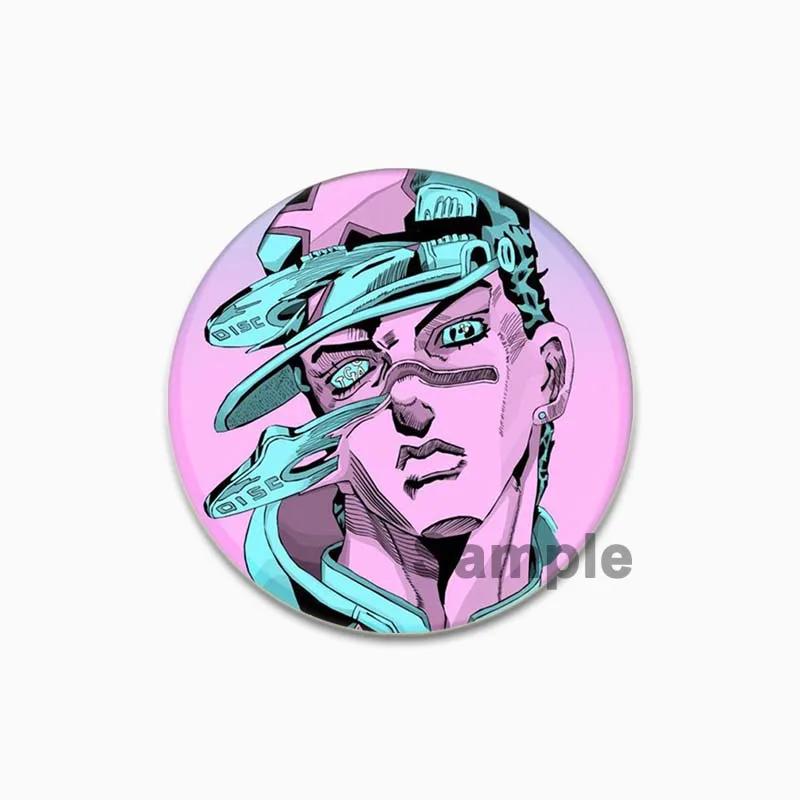 32/44/58 мм JoJo's Bizarre Adventure Значок для рюкзаков Круглые пластиковые эмалированные значки и броши Креативный значок в виде мультяшной фигурки Подарки