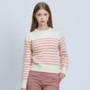 Ozoc Puff Shoulder Stripe Knit Top Ozoc861