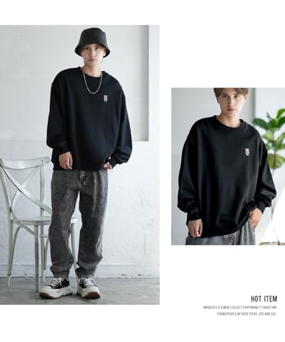 [IMPROVES] [SIDEWAYSTANCE] Embroidered One-Point Fleece Sweatshirt