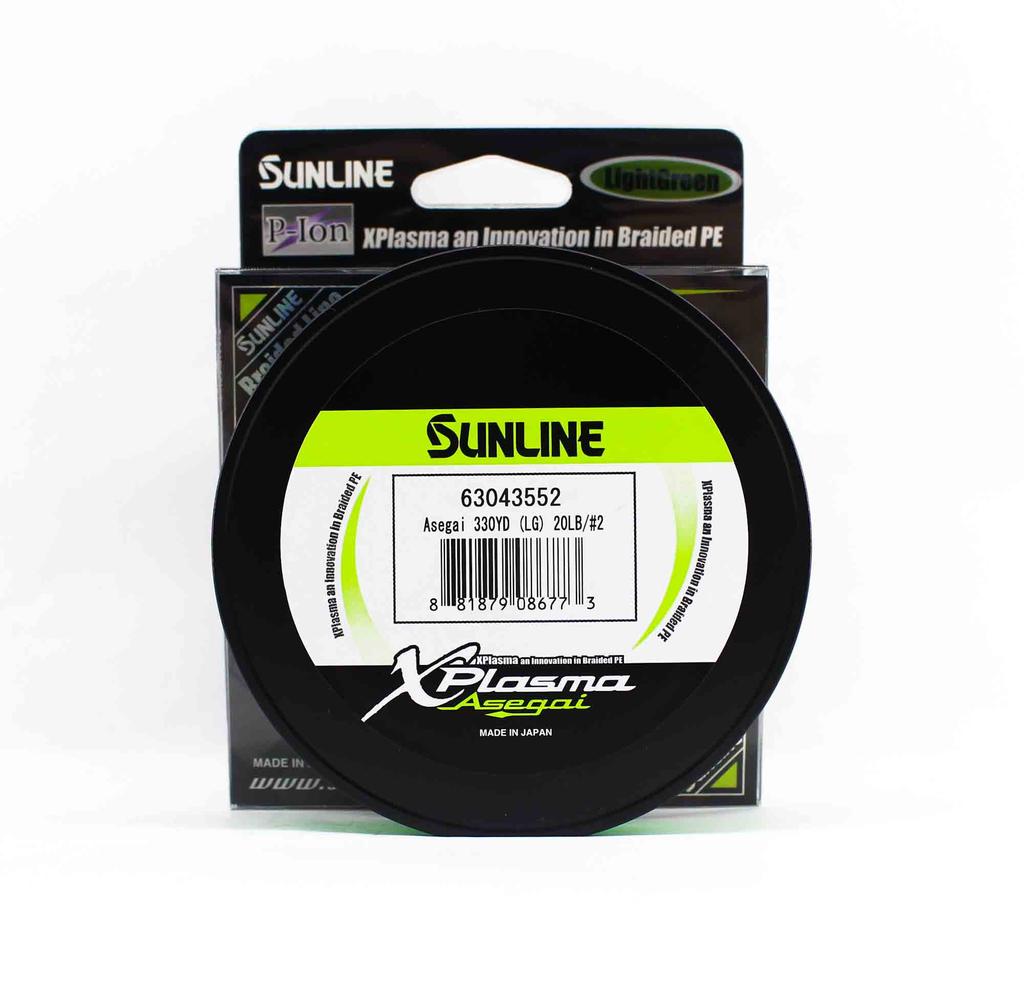 Sunline PE Line Asegai Xplasma 330 ярдов PE 2 20 фунтов Светло-зеленый (6773)