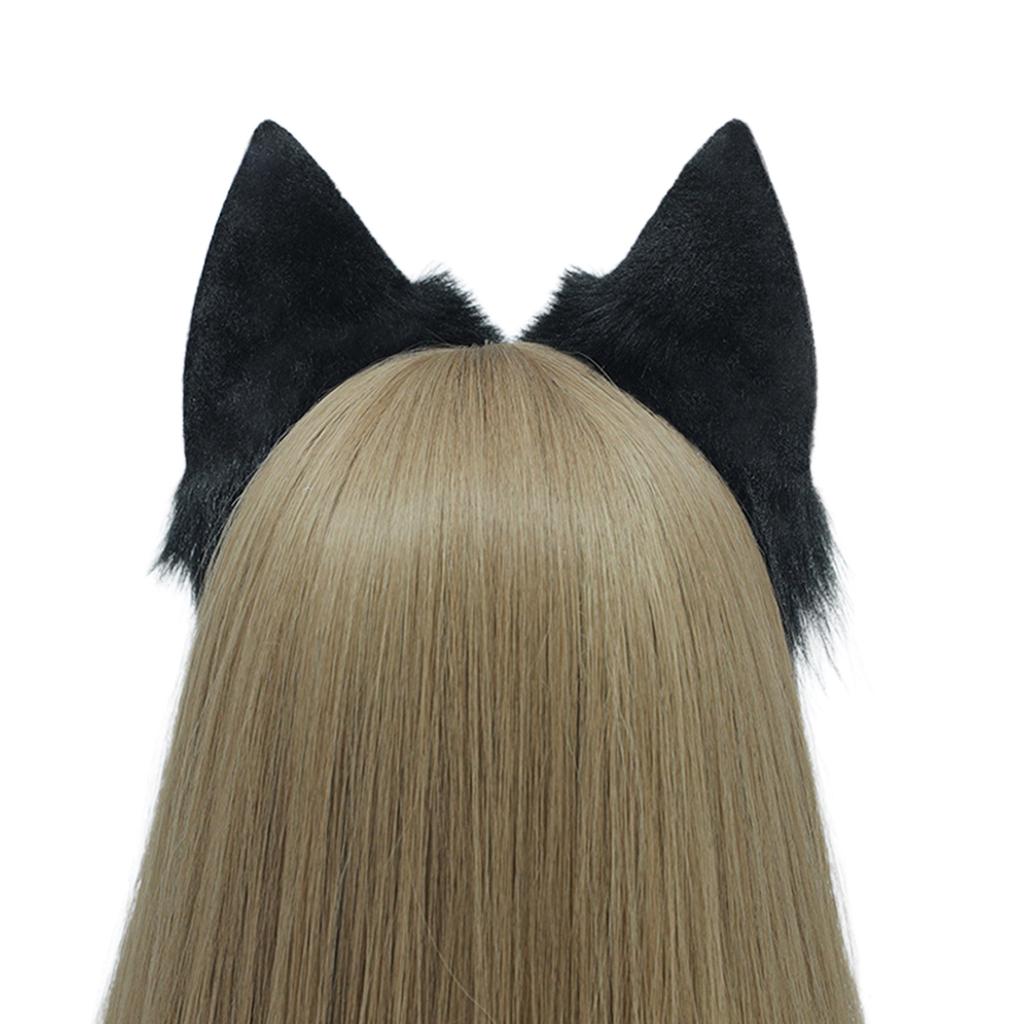 Lolita Maid Hairhoop Cat Ear Hairband Bendable Ear Headband Goth Costume Hairhoop Female Theme Party Subculture Headwear