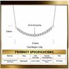 925 Sterling Silver Cute Snowflake Moissanite Link Chain Pendant Necklace for Women & Children's Party Jewelry