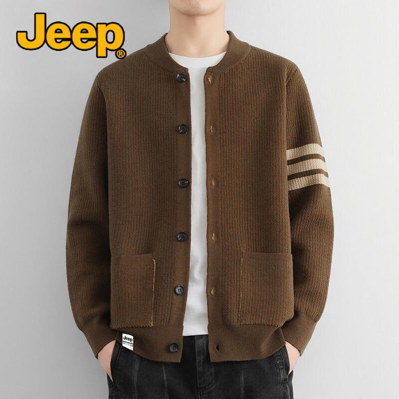 Jeep Мужской повседневный вязаный кардиган-куртка
