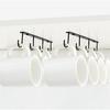 Mkono Under Cabinet Mug Hanger Set of 3 Metal Mug Hooks Coffee Cup Holder with 12 Hooks Simple Coffee Mug Organizer for Cabinet Shelf Modern Mug