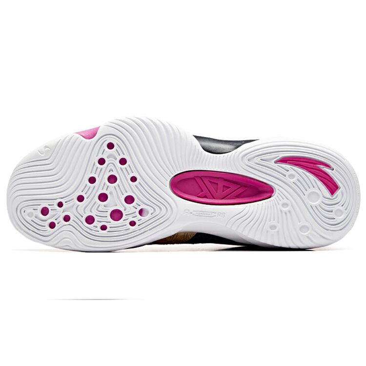 Anta Модные удобные амортизирующие нескользящие износостойкие баскетбольные кроссовки средней высоты мужские кроссовки желто-зеленые фиолетовые 11931605-12