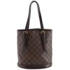 Male Bucket Tote Bag N42240 Shoulder Bag Brown Damier Canvas Women Used