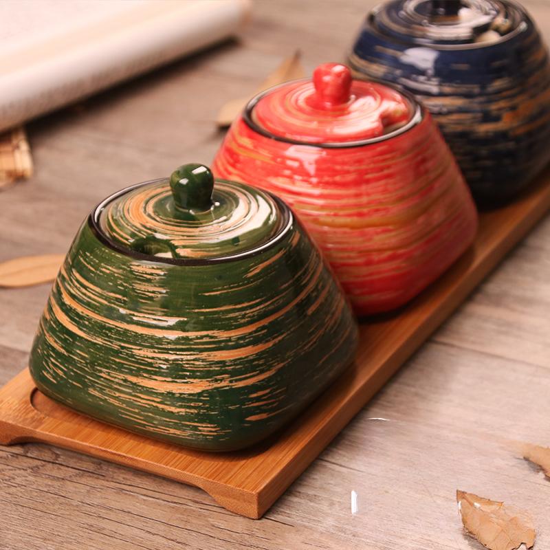 Керамические банки для приправ Солонки и перечницы Кухонные принадлежности для специй Банки для специй Коробка для приправ Набор кухонных принадлежностей