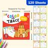 10 Book Set, Children'S Coloring Book To Enhance Cognitive Thinking, Including 10 Cartoon Themes For Boys And Girls