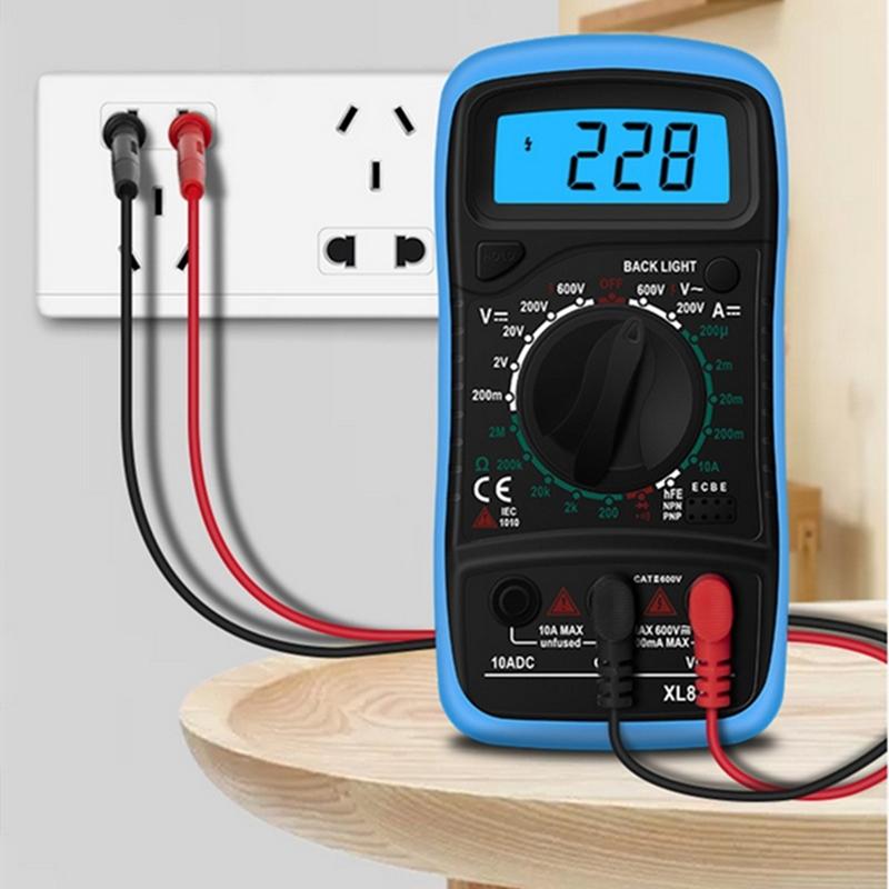 Цифровой ЖК-мультиметр Вольтметр Тестер напряжения переменного и постоянного тока Устройство проверки цепей Зуммер XL830L