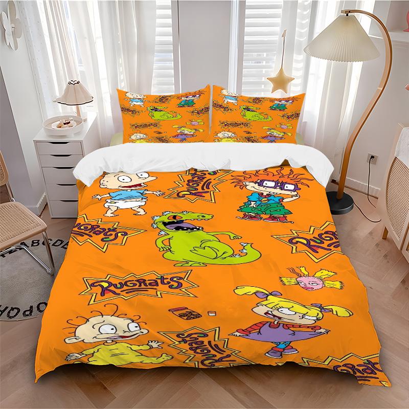 Rugrats Adventure Print 3Pcs Bedding Setduvet Cover With 2 Bedropillowcase Home Birthday Gift