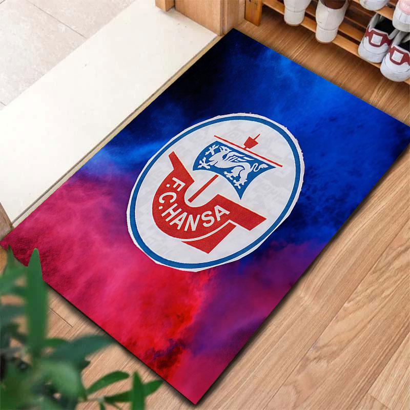 F.C. Hansa Rostock Carpet Rug for Living Room Bedroom Home Sofa Decoration,Kids play Non-slip Floor Mat