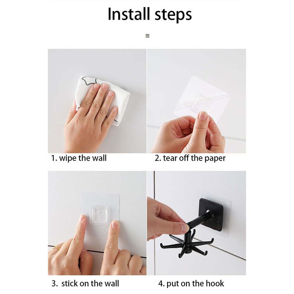 Самоклеящиеся кухонные крючки, с вращением на 360 градусов