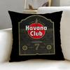 Классический бренд напитков Havana Club Наволочка Мягкая Легко стираемая Наволочка для подушки Универсальная для дивана кровати путешествий и офиса