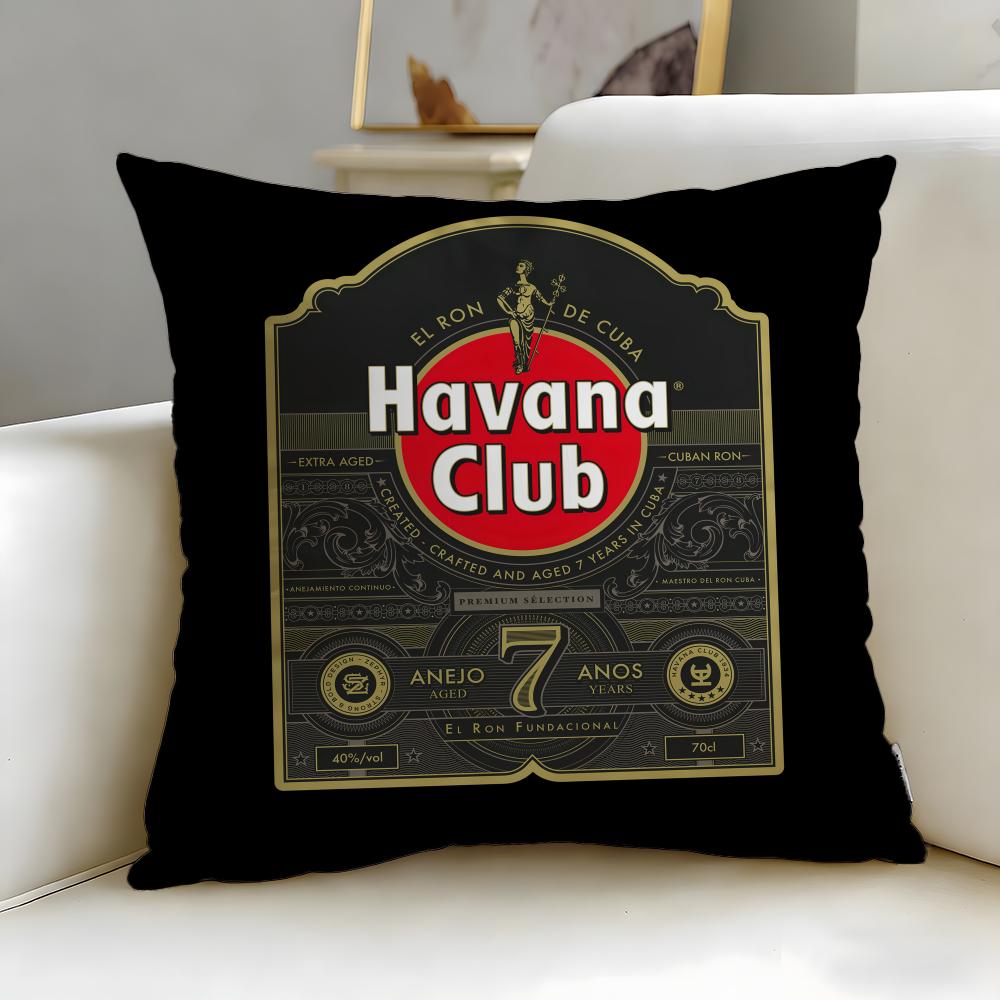 Классический бренд напитков Havana Club Наволочка Мягкая Легко стираемая Наволочка для подушки Универсальная для дивана кровати путешествий и офиса