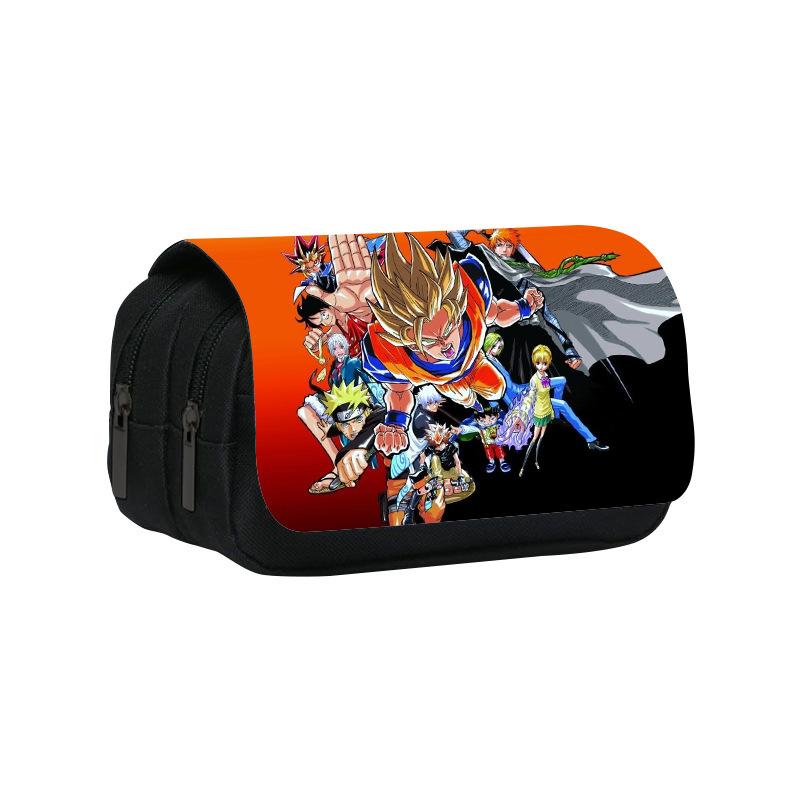 Dragon Ball Гоку Аниме Пенал Большие Пеналы Канцелярский Пенал Для Мальчиков Trousse Двухслойный Школьный Пенал