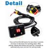 JJCOCO Motorcycle/car Mini Square Water Temperature Gauge With 1/8 Npt Sensor Car Digital Meter Red/Blue Display Temp Alarm WTM