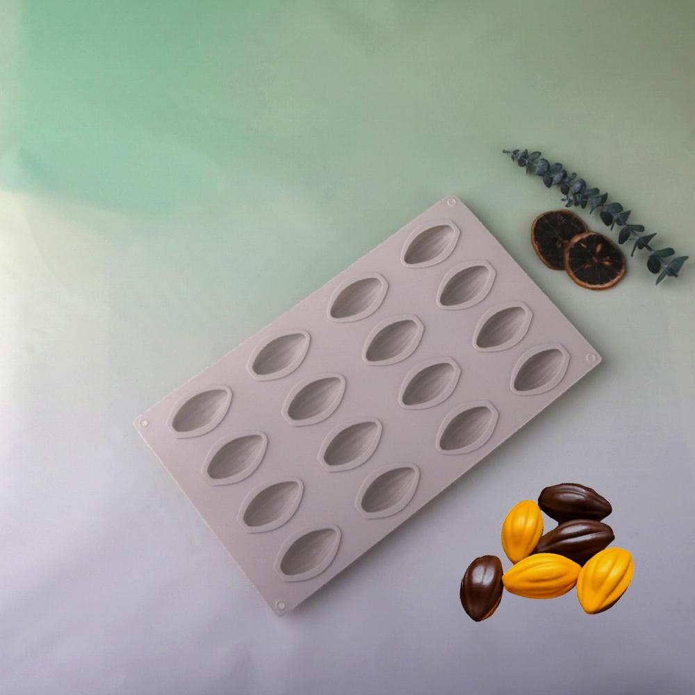 6/12/16 Cells Cocoa Bean Design Silicone Cake Mold Chocolate Mould Dessert Decorating Tools Food Grade Kitchen Bakeware