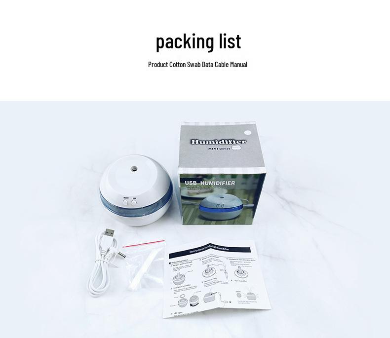 Мини Бесшумный USB Увлажнитель и Диффузор для Эфирных Масел для Дома, Офиса, Общежития - Компактный Очиститель Воздуха