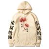 Anime Ghoul Spider Lily Print Men Women Hoodies Plus Size Sweatshirt Harajuku Streetwear Unisex Pullover