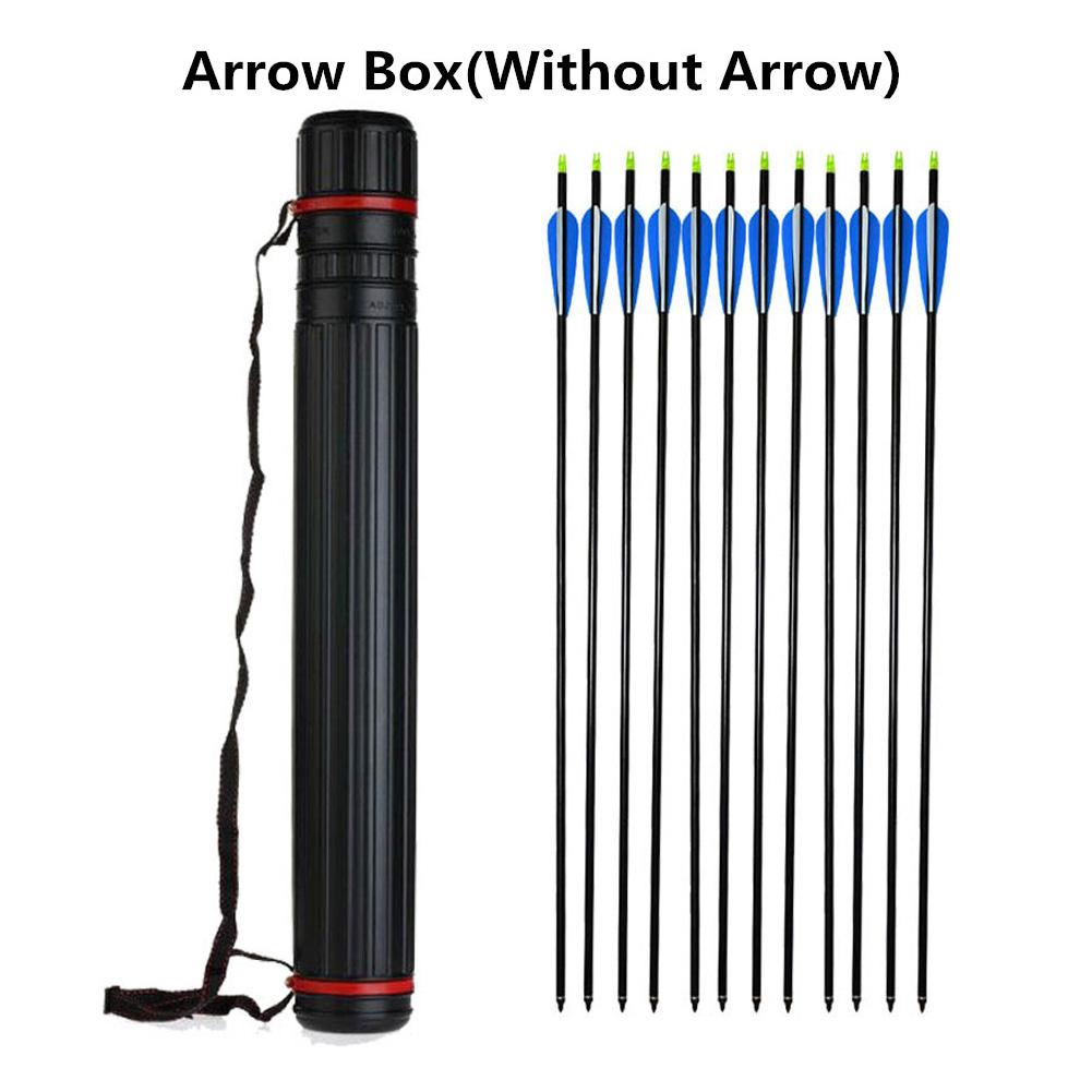 Outdoor Telescopic Arrow Quiver Tube Archery Case Carrier with Adjustable Strap for Shooting Hunting