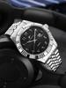 Men's Quartz Watch Steel Band Business Wristwatch Arabic Numerical Scale with Date Display