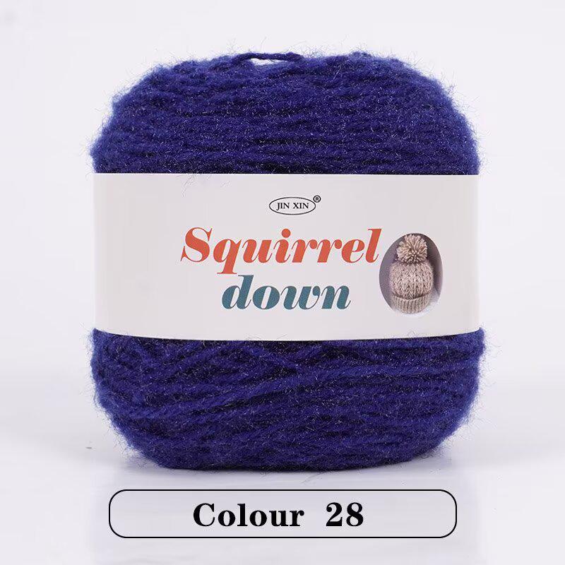 SquirrelWool 150 г Пледовое одеяло ручной вязки из меха белки с дизайном в виде букета роз