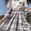 Bow Skirt Pleated Women Plaid Knot Summer High Waist Preppy Girls Dance Mini Skirt Cute A Line Harajuku Sexy With A Bow Tie