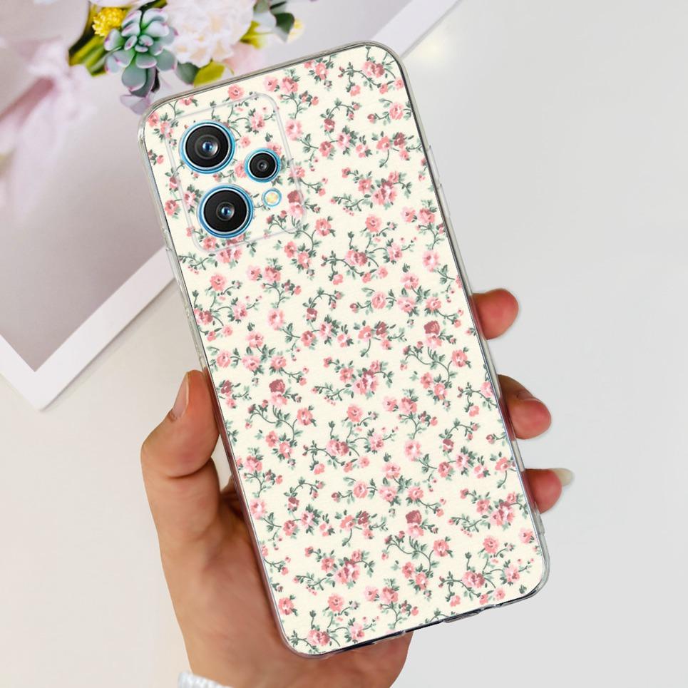 RMX3521 Чехол для телефона Realme 9 4G Задняя крышка С узором Сердце Любовь для пары Защита камеры Бампер Для Realme9 Мягкий силиконовый чехол