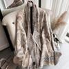 Scarf Women'S Autumn And Winter New Item Cashmere Blend Double-Sided Color Warm Shawl Thick Long Scarf High-End Sense Fashionable And Versatile