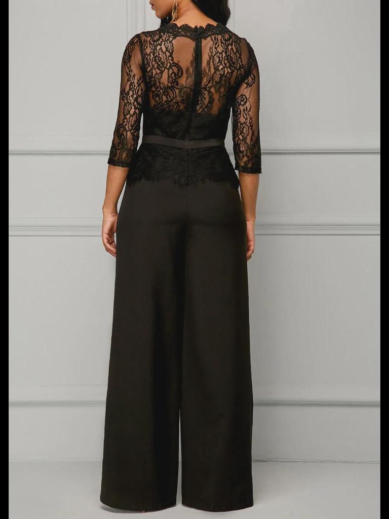 Летний женский сексуальный кружевной комбинезон в европейском и американском стиле 2019 года