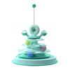 Interactive Cat Toy 3 Ball Tracks Safe Durable Anti Slip Easy Assembly Rotating Kitten Toy for