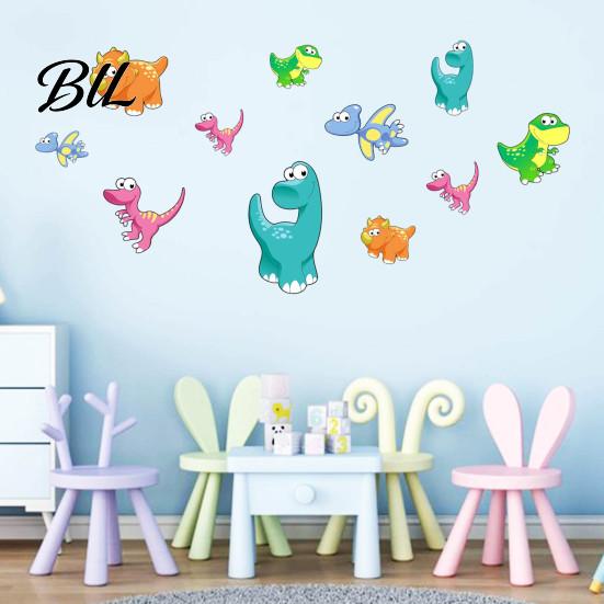 Luminous Dinosaur Stickers for Bedroom Cartoon Sticker, Self-Adhesive Decorative Wall Removable Decor Classroom Waterproof PVC Decals Kids Room