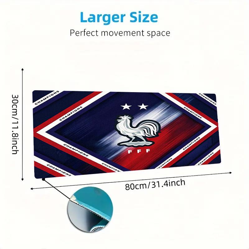 France FFF Color Mouse Pad Large Gaming Table Cushion Non-slip Laptop Tablet Big Mousepad XXL Mat Mini PC Playmat With Lock edge