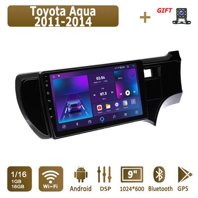 Android автомобильное радио для Toyota Aqua 2011-2014 мультимедийный проигрыватель головное устройство стерео GPS навигация BT WIFI 1+16 ГБ