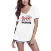 Women's T-Shirt I Love Mom - Mother Short Sleeve Tee Shirt Gift Tops