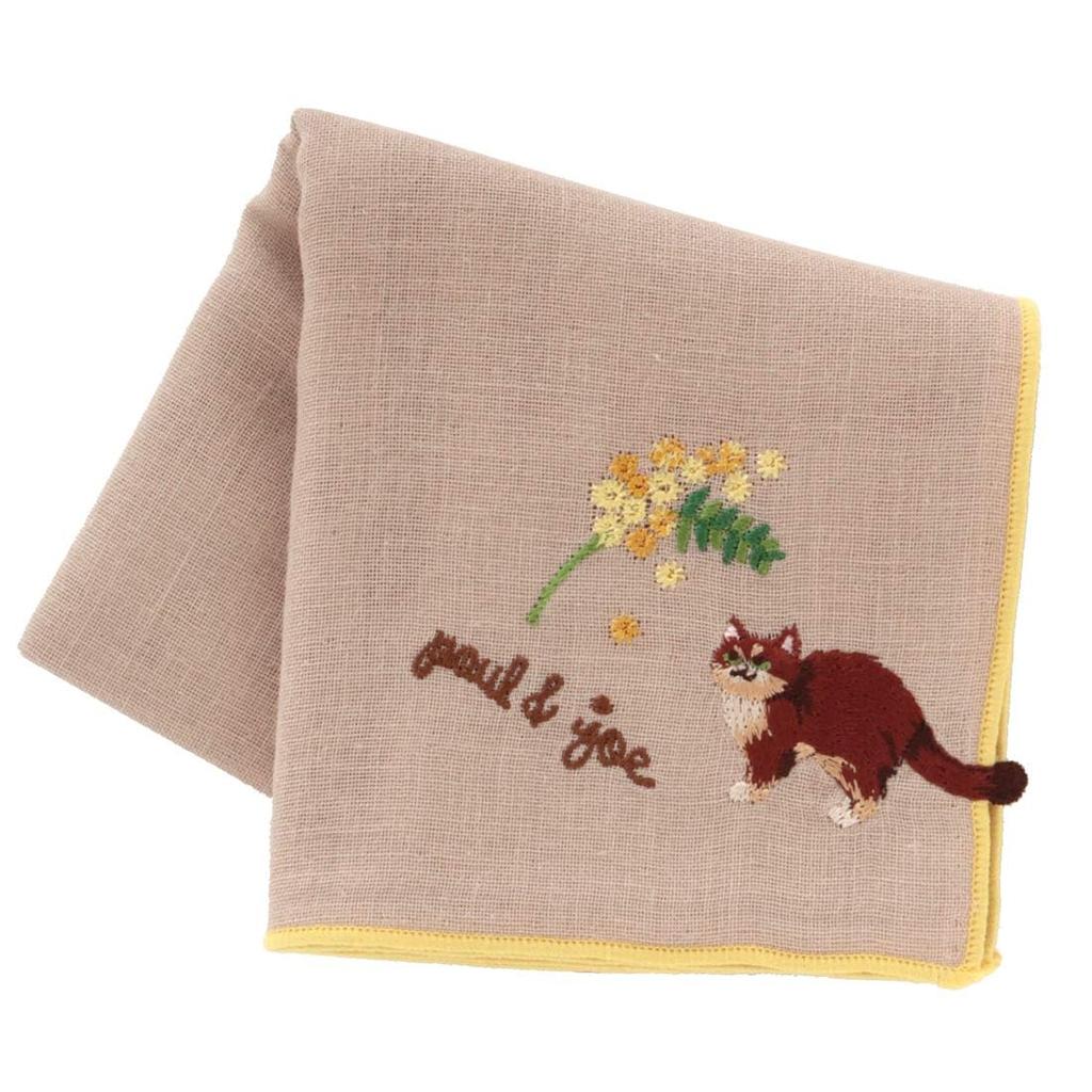 PAUL JOE ACCESSOIRES Mimosa Nunett Gauze Handkerchief Gauze & (Beige) Women's Handkerchief, Approx. 42cm, 001114-0001-01