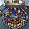 Scorpio Treasure Glass Round Area Rug Under Office Chairs Bedroom Living Room Home Decor