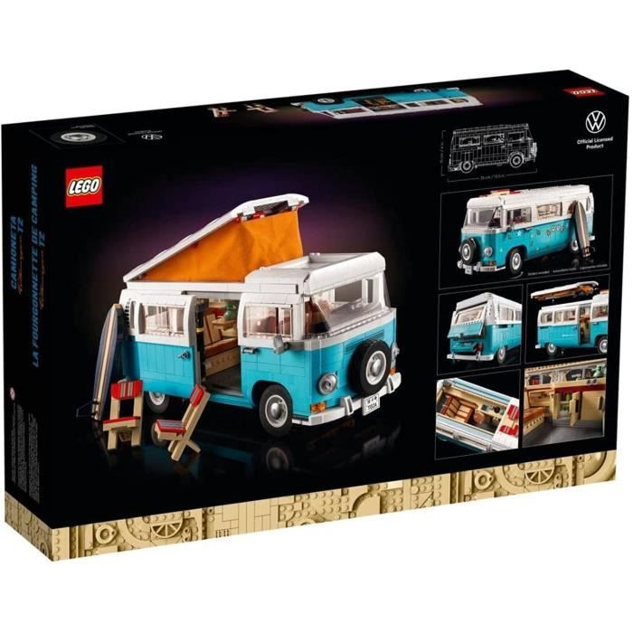 Jouet - lego - camping-car volkswagen t2 - bleu, blanc - a partir de 5 ans - 10279