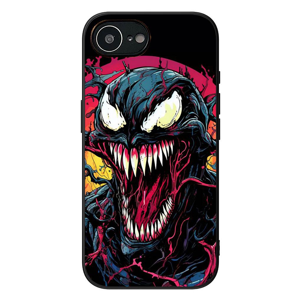 Soft Phone Cover for Apple iPhone 17 16 14 15 Pro Max Plus 15+ 16E XR ProMax Air Case Venom Superheroes Marvels Casing