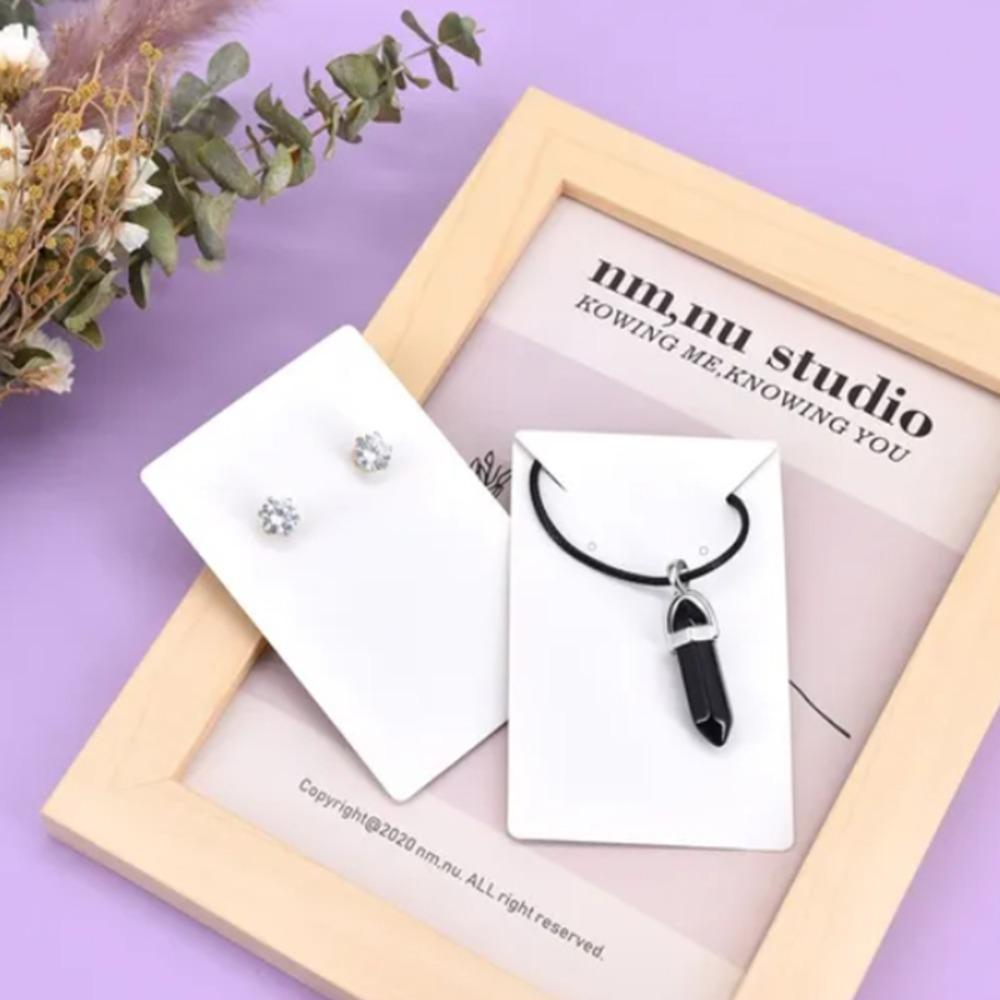 100pcs White Earring Cards Black Blank Jewelry Card Kraft Paper Jewelry Card Selling Jewelry