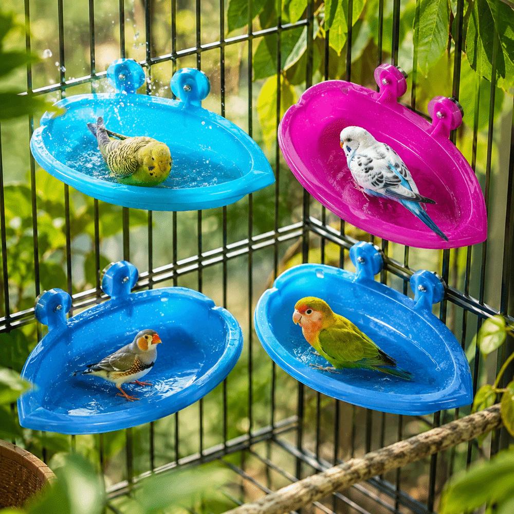 Swimming Pool Bird Bath Shower Durable Bird Drinking Bowl Parrot Shower Bird Feeding Bool Pet Toys
