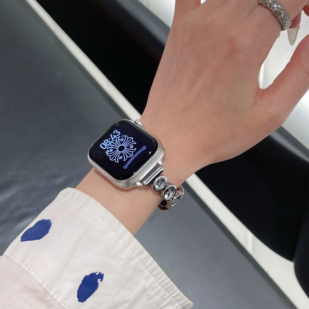 For Xiaomi Smart Band 9/9 NFC/8/8 NFC Denim Watch Band Metal Button Replacement Strap