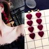 Серьги-бантики цвета бордовой розы 2024 г.: Серебряная игла, элегантный китайский стиль для Нового года и праздника весны
