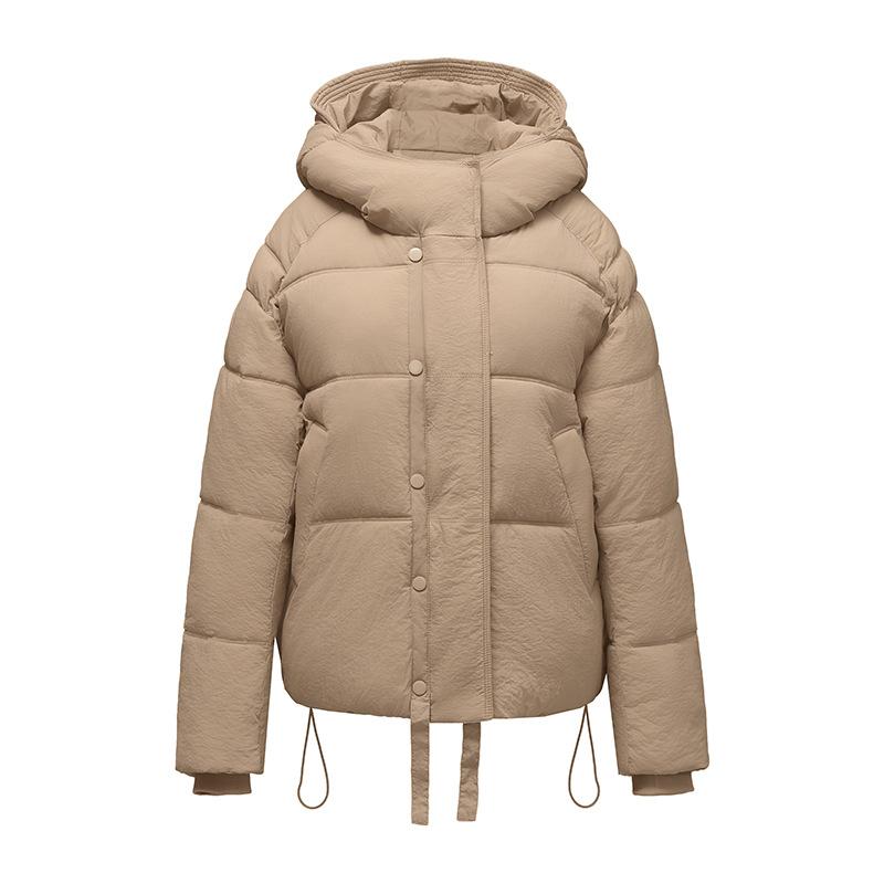 Новое зимнее однотонное пуховое платье с капюшоном, женское повседневное пальто, пальто ярких цветов