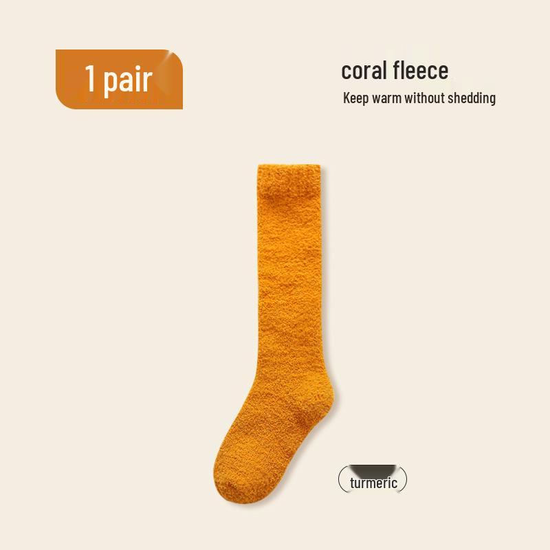 Женские зимние удобные плюшевые носки средней длины — толстые, не линяют, идеально подходят для дома или сна
