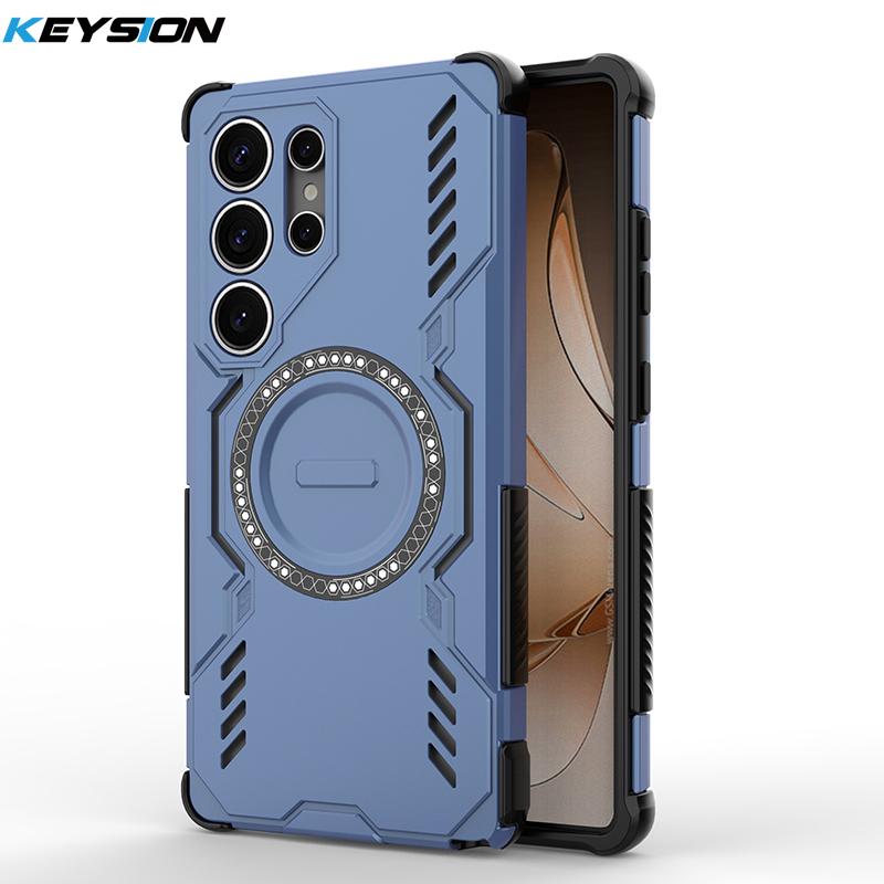 KEYSION Полый чехол для отвода тепла для Samsung S25 Ultra 5G S25+ Магнитный охлаждающий противоударный чехол для телефона для Galaxy S25 Edge