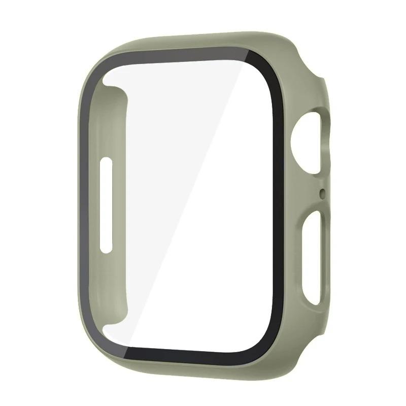Стекло+Чехол для Apple Watch корпус 44мм 40мм 45мм 41мм 42мм 38мм ремешок Защитное стекло iwatch series 9 8 7 SE 3 корпус Аксессуары