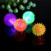 Bouncing Light-Up Ball Spiky Rubber Sensory Toy with Flashing Colors Cat Dog Chewing Toy Teeth Cleaning Thorn Balls